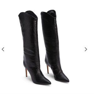 Schutz Maryana Boot - Crocodile-Embossed Leather